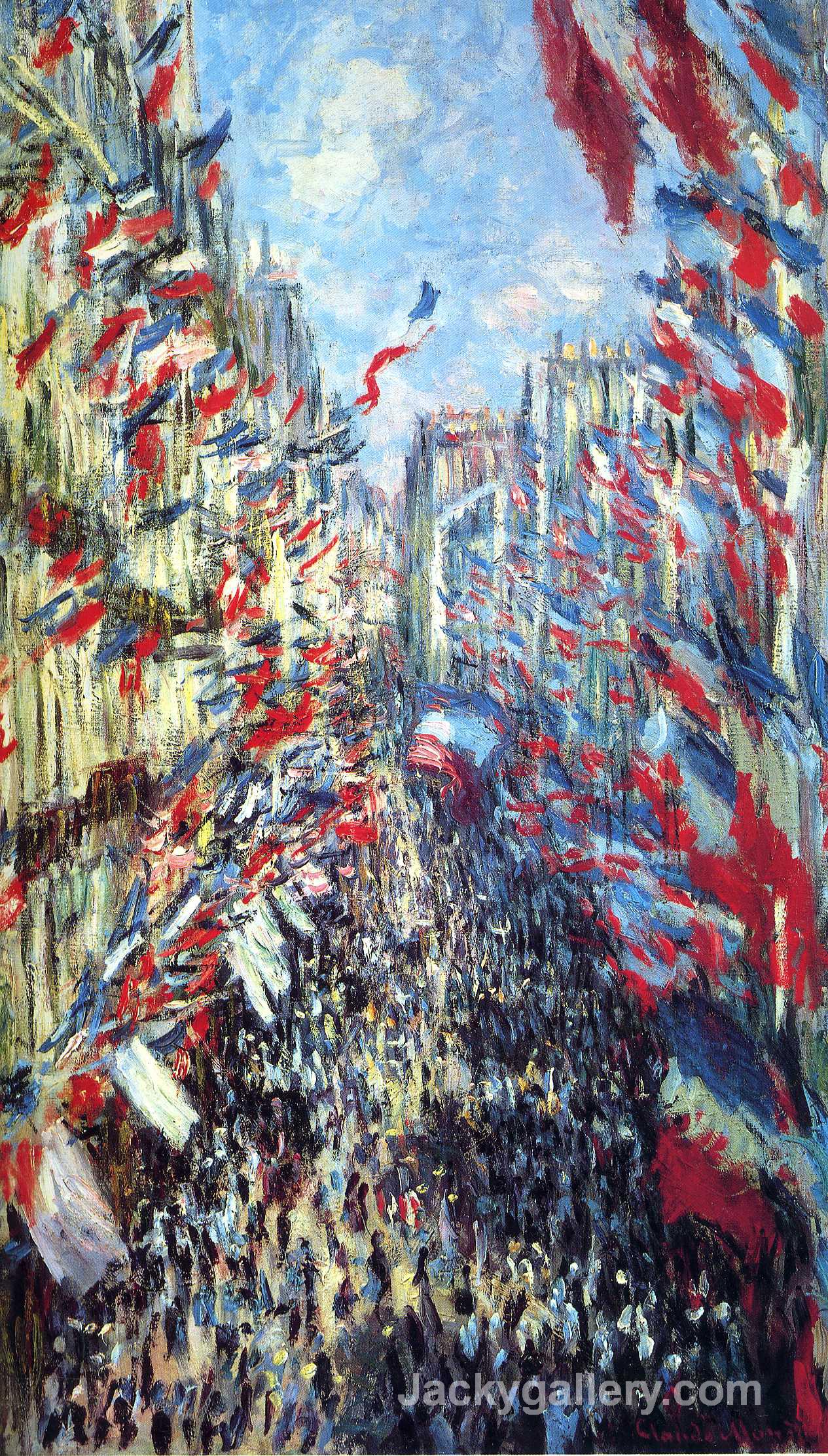 The Rue Montorgueil, Paris by Claude Monet paintings reproduction